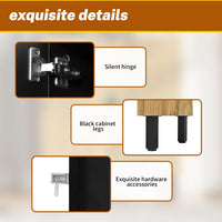 80*38.5*90cm Modern Shoe Cabinet, Unique Design, Features Four Doors