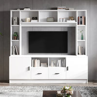 180*35*170cm TV Living Wall Set with Showcase, TV Cabinet Set, 2 Cabinets