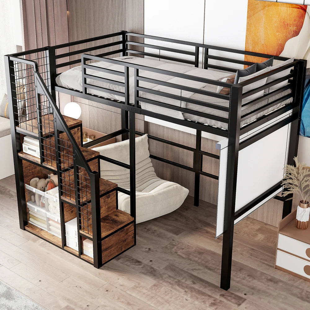 90*200cm & 140*200cm High Bed with Safety Ladder