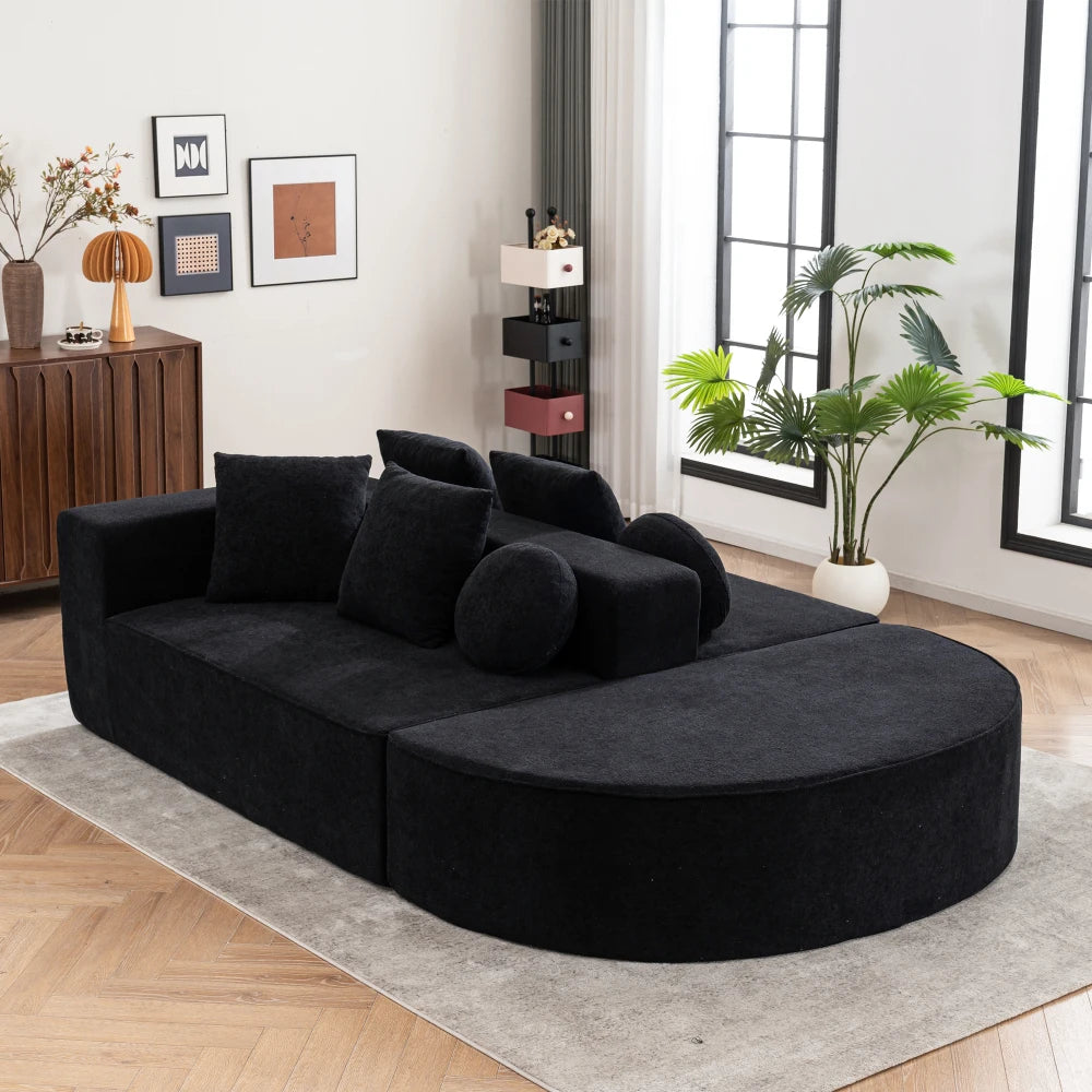 Komprimeret boneless cloud-sofa i moduler