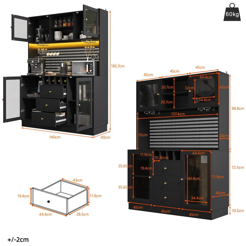 Kitchen Cabinet with Smart LED Lighting