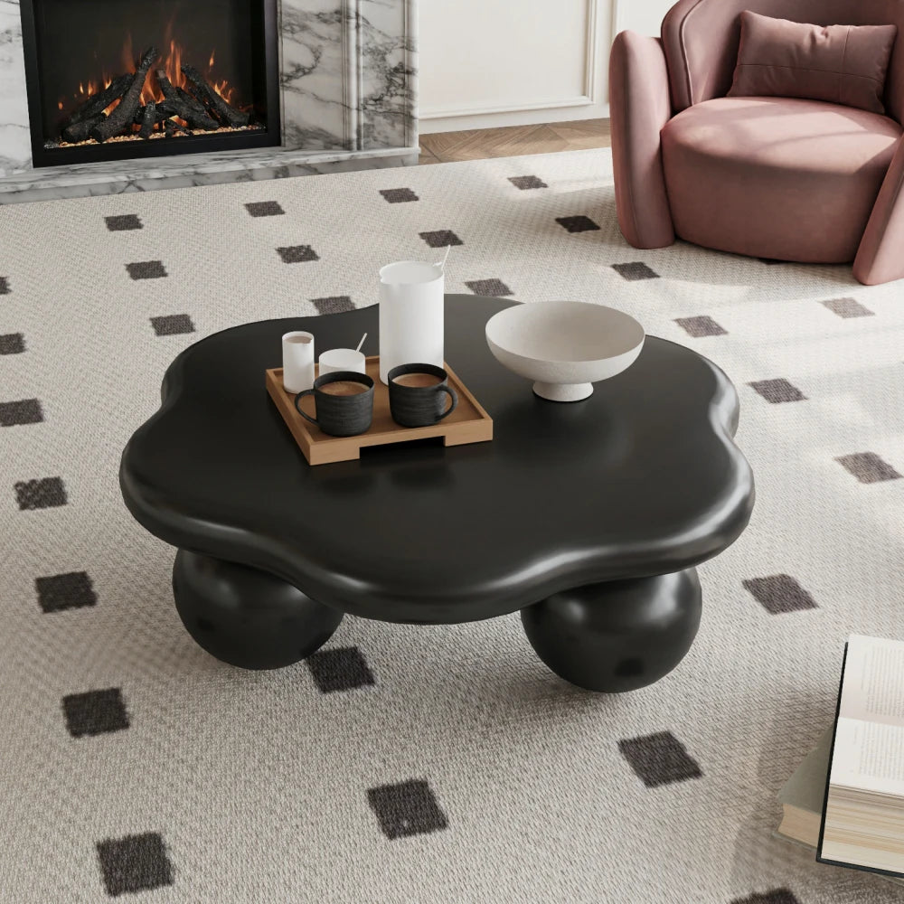 Skyformet sofabord 80 cm i kontrastfarver