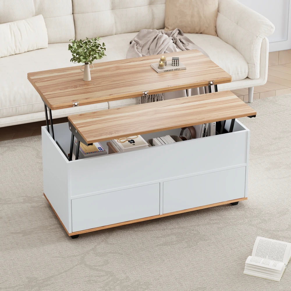 100*98*65cm Coffee Table Height Adjustable