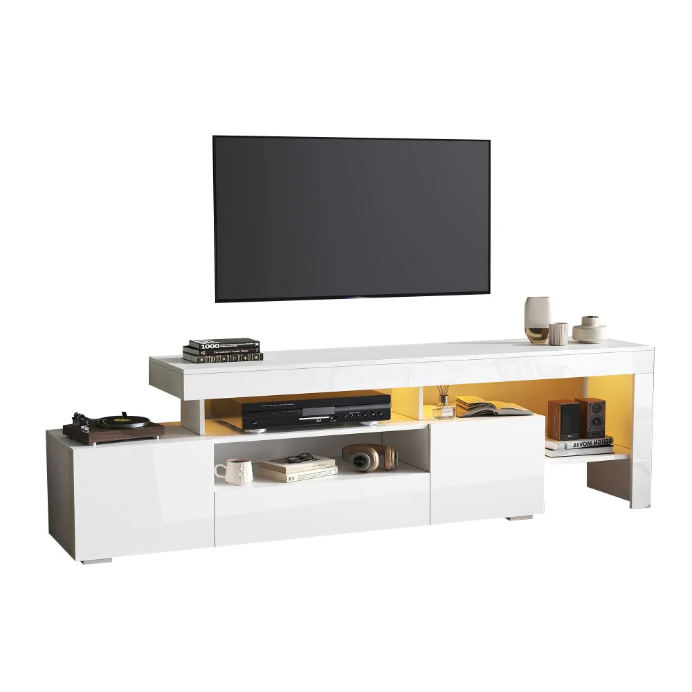 192*37*53cm Modern Living Room TV Cabinet with 3 Cabinets