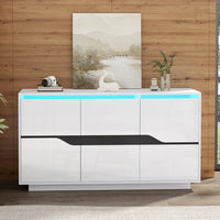 Living Room Cabinet, with 3 Doors, with Adjustable Partitions