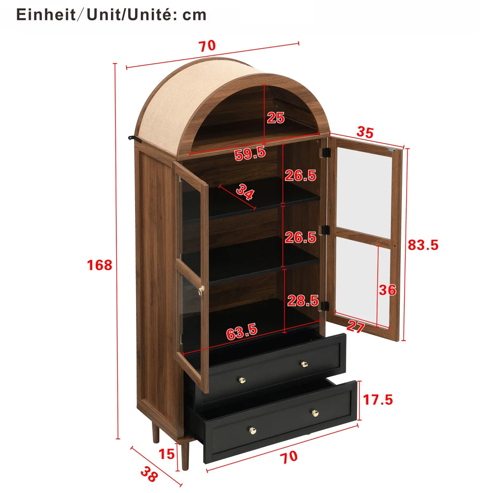 Closet Storage Cabinet with Adjustable Folding Floors