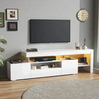 192*37*53cm Modern Living Room TV Cabinet with 3 Cabinets