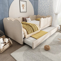Modern Upholstered Bed Daybed 90x190cm, with Pull-out Bed 90x190cm