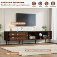 180x40x46.5cm TV Cabinet in Walnut Wood Optics, TV Stand with 2 Drawers