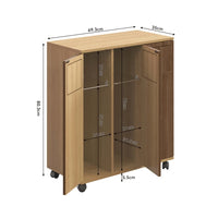 Rolling Trash Can Cabinet with Wheels