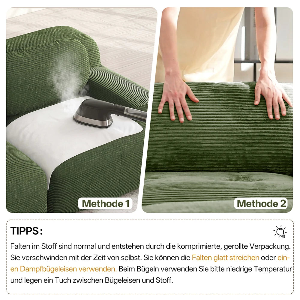 82'' Loveseat Sofa with Curved Armrests and Non-slip Bottom