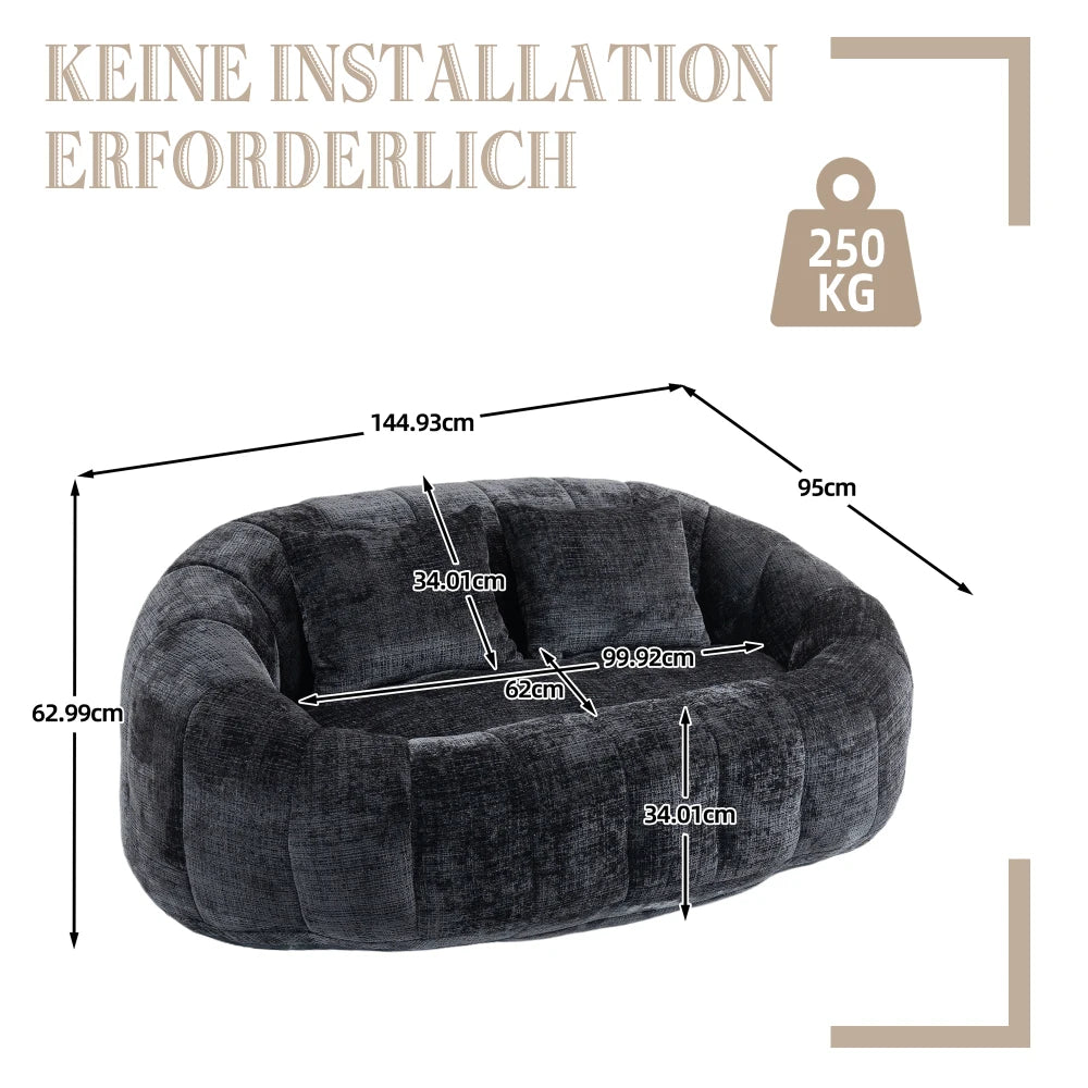 Modern Bean Bag Lazy Sofa Durable Comfort Lounger