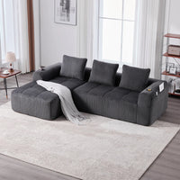 Kompakt modulsofa med sidelomme og kopholder