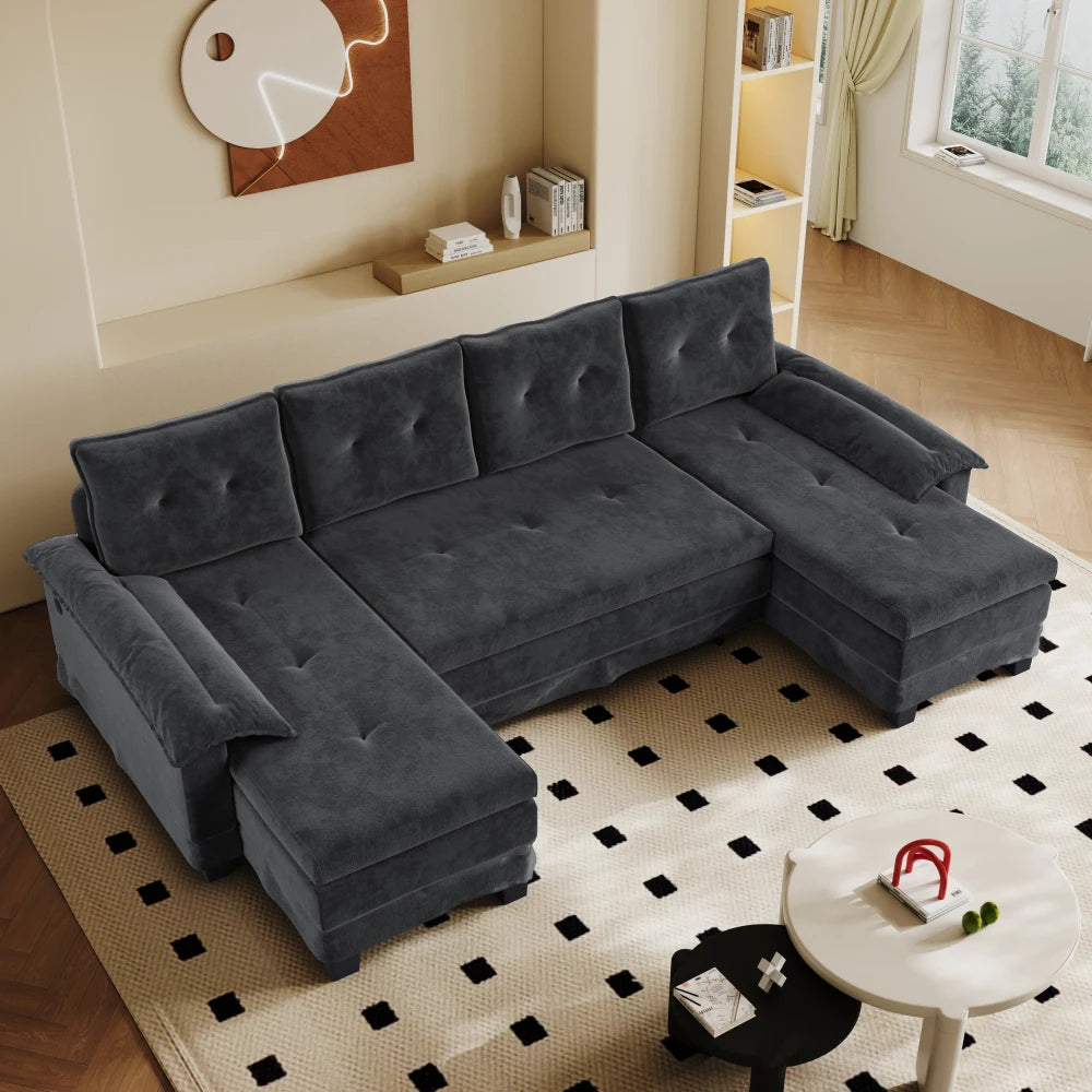 U-formet modulær sovesofa 278 cm