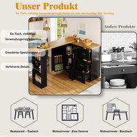 135-228x39x104cm Extendable Bar Cart with 2 Doors & 3 Drawers, Rollable