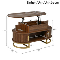 Oval Height Adjustable Coffee Table