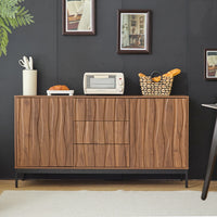 Sideboard 150cm, 3 Drawers, Large Sideboard, Kitchen Cabinet
