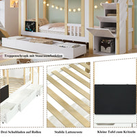 Children's Bunk Bed, Staircase with Storage Function