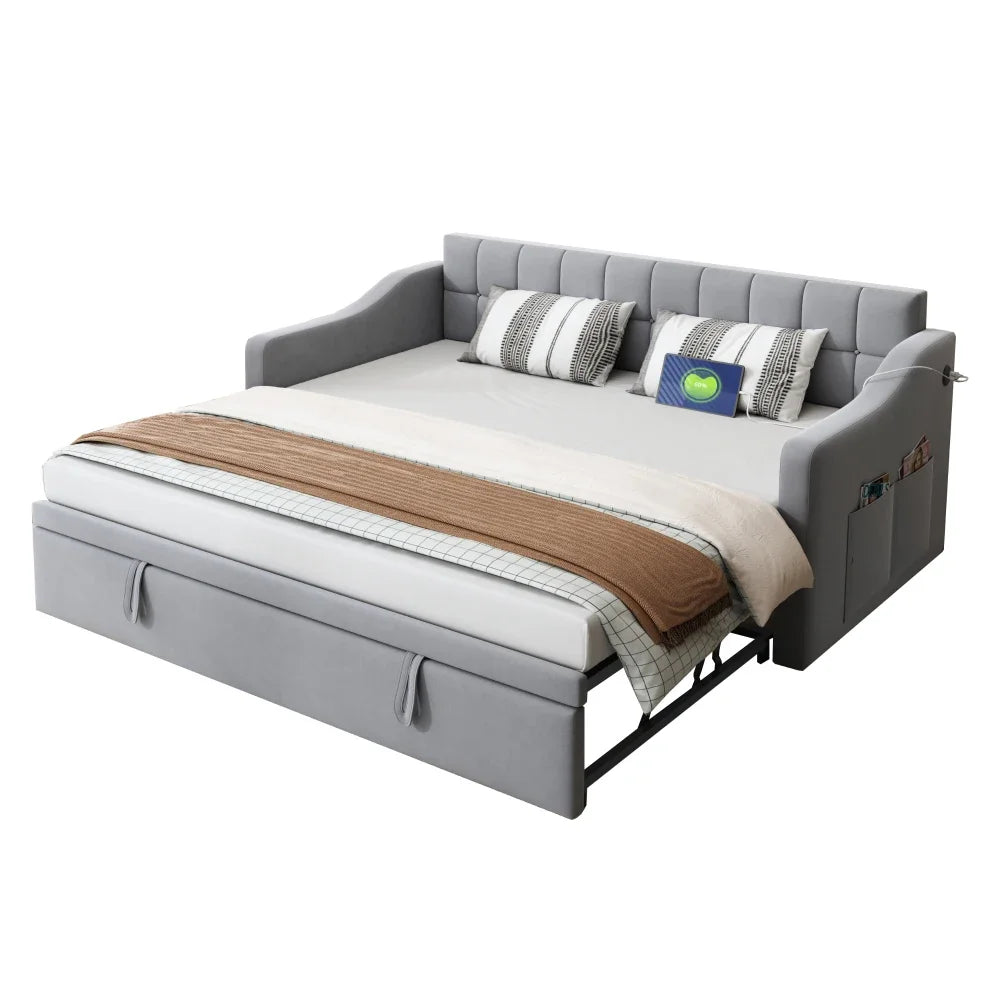 Upholstered Bed Sofa Bed Multi-function Sofa Bed 90*180*190