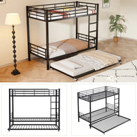 90x200cm&90x190cm Iron Bunk Bed, with Pull-out Bed