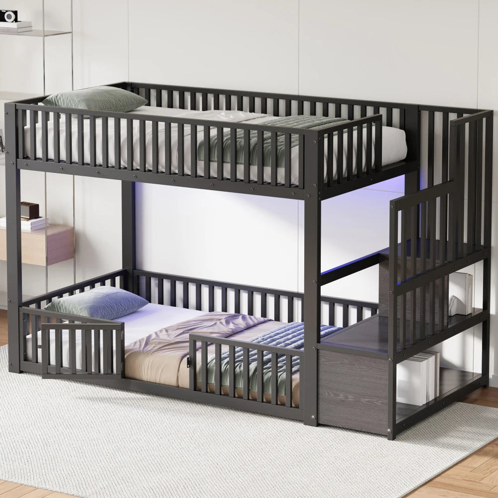 90x200cm & 140x200cm Bunk Bed with Storage Guide and Safe Place