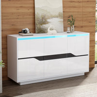 Living Room Cabinet, with 3 Doors, with Adjustable Partitions