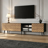 180×33.5×45 Cm Modern Living Room TV Cabinet Locker, TV Lowboard TV Stand