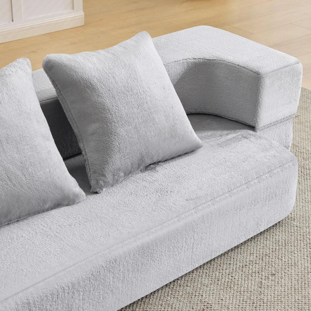 2‑Seat 2‑in‑1 Modern Convertible Sofa, Double‑Use Multi‑Purpose Couch