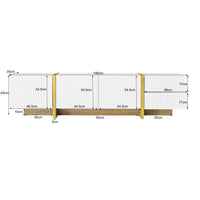 190cm Modern TV Cabinet, with 3 Doors and 2 Drawers, Large Storage