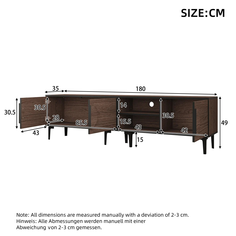 180*35*49cm Lowboard TV Cabinet, TV Stand for Living Room