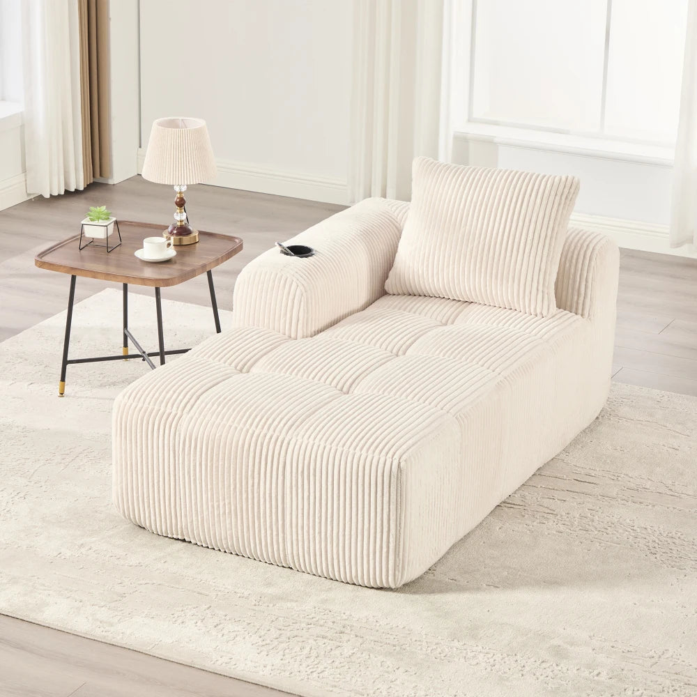 Kompakt modulsofa med sidelomme og kopholder