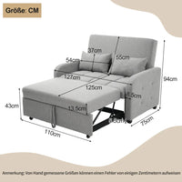Multifunctional Folding Sofa Bed, Adjustable Back Sofa