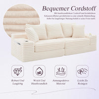 Modular Corduroy Compression Sofa Bed