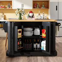 120x45(75)x91cm Modern Mobile Kitchen Island, Kitchen Cabinet
