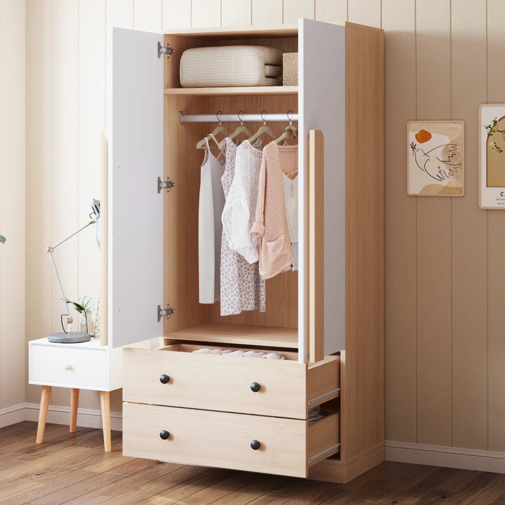 70*40*170cm Modern Wardrobe, with Drawers and Storage Compartments
