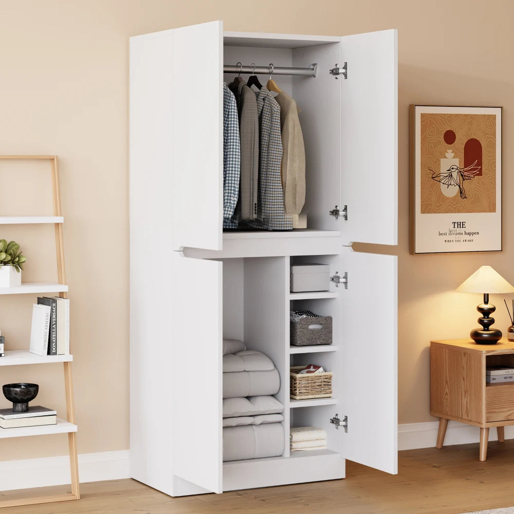 70 × 40 × 170cm Modern Wardrobe with Double Door Design