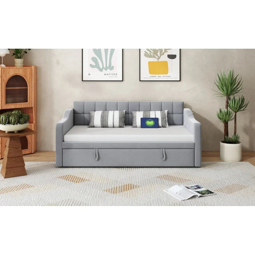 Upholstered Bed Sofa Bed Multi-function Sofa Bed 90*180*190
