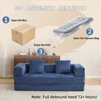 Free Combination Modular Upgrade Boneless Corduroy Floor Mattress Sofa