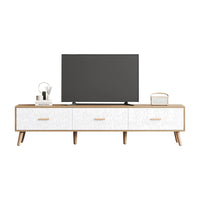 Vintage TV Stand, TV Cabinet Wood TV Table, Living Room Bedroom, Light Wood