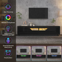180x40x45cm High‑Gloss TV Stand Lowboard