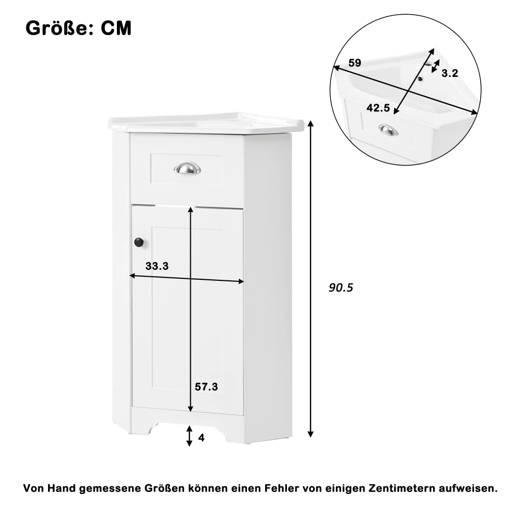Bathroom Cabinet Space-saving Stand Model with Single Sink