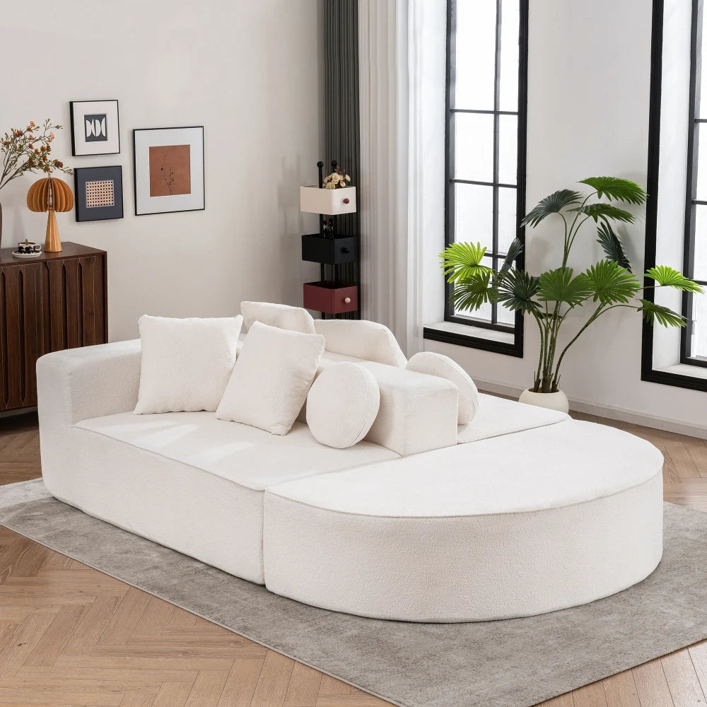 Komprimeret boneless cloud-sofa i moduler