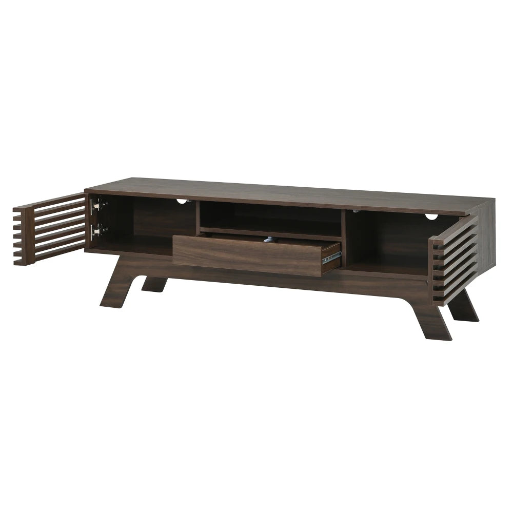 150 X 35 X 44 Cm Tv Lowboard Tv Cabinet, Mdf Laminated Tv Stand with Doors