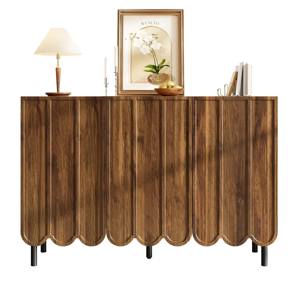Modern Wooden Sideboard with 120x35x80 Cm Handle-free