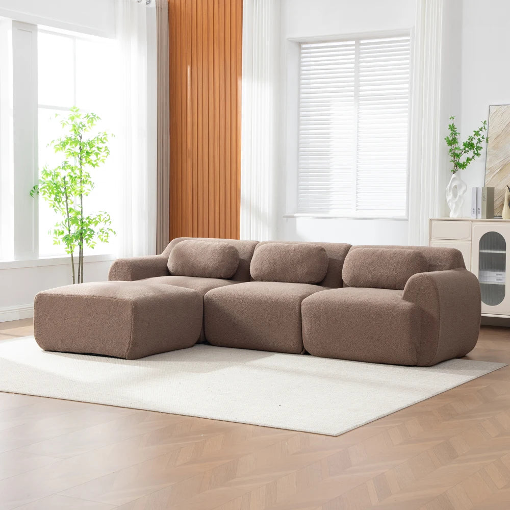 L-formet modulsofa, komprimeret