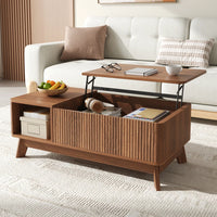 Modern Coffee Table with Lifting Function, Wave Optics