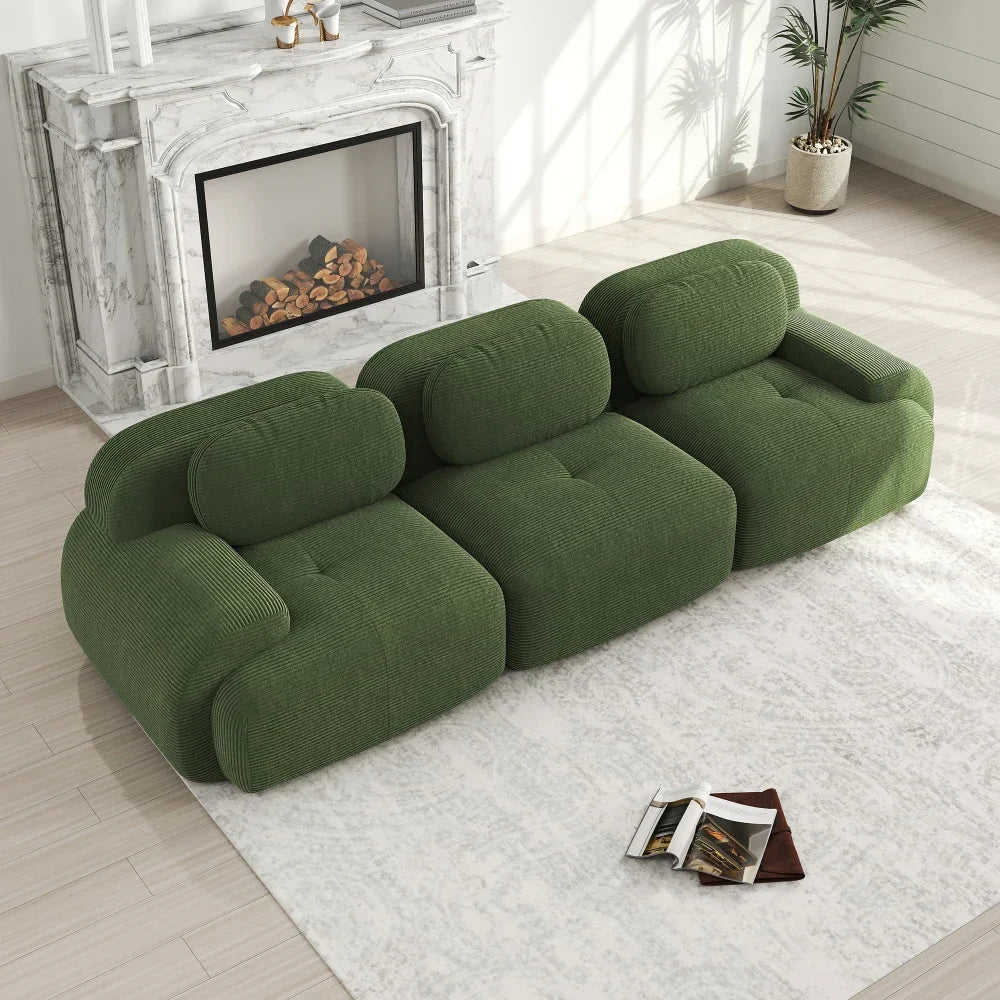 3-seater Sofa in Premium Cordsamt, Non-slip