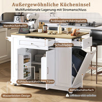 Mobile Kitchen Island with Rolls