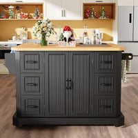 120x45(75)x91cm Modern Mobile Kitchen Island, Kitchen Cabinet