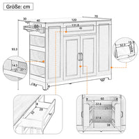 Mobile Kitchen Island with Rolls